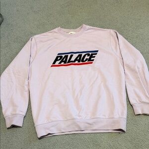 PALACE Crewneck Sweatshirt in Light Lavender with Black, Blue & Red Logo size XL